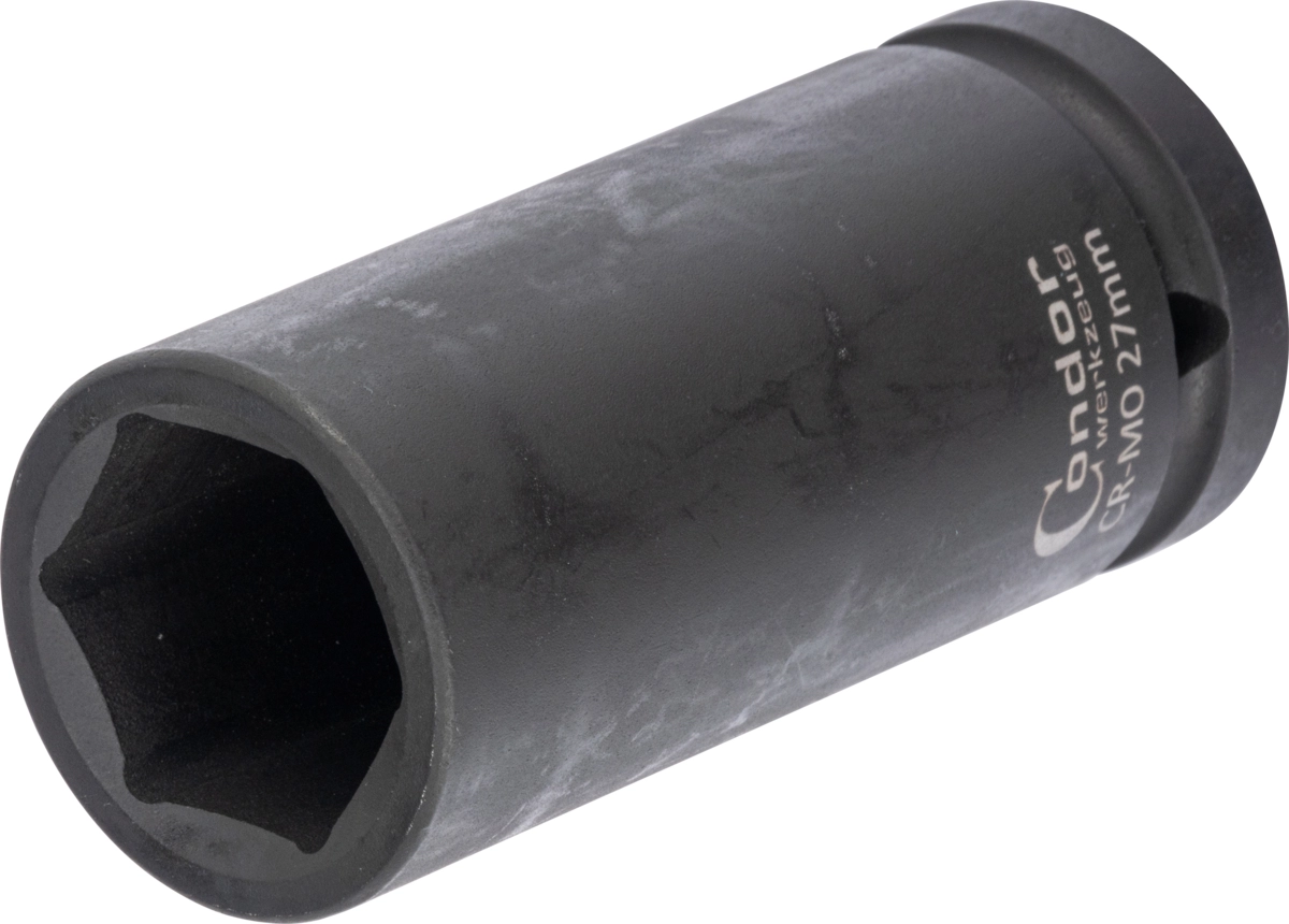 Kraft-Stecknuss, 3/4", 6-kant 27 mm, tief