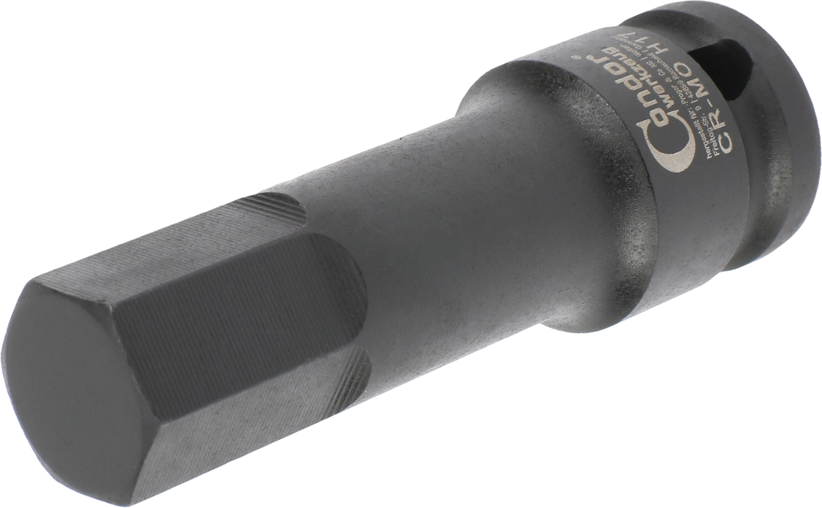 Krafthylsa Bit, 1/2", Insex 17x78 mm