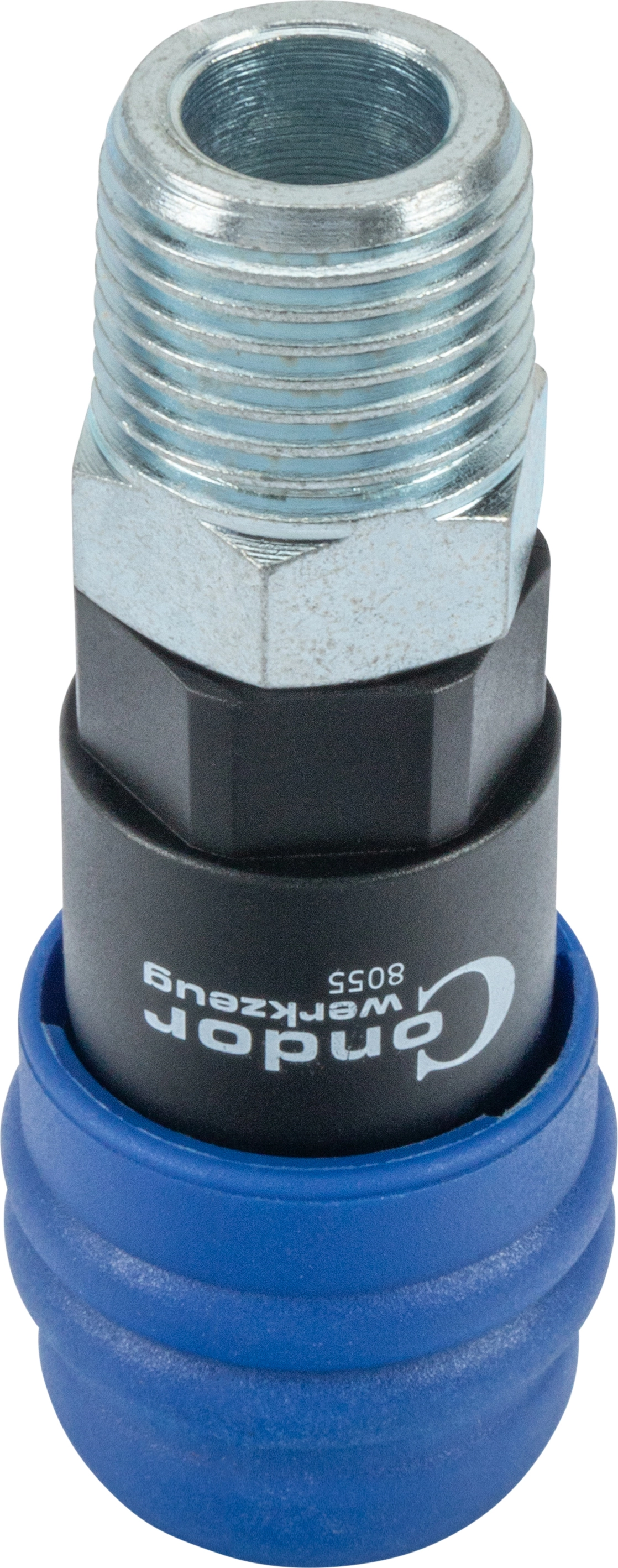 Druckluft-Schnellkupplung mit 2-Stufen-Sicherheitslöser, 1/2" außen