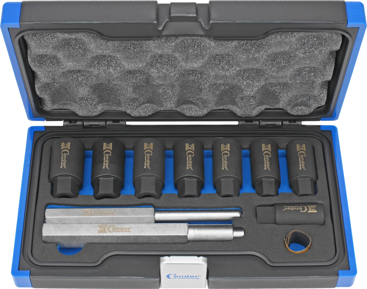 Kit de démontage pour serrures de jante, 10 pièces.