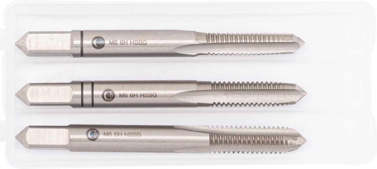 Handgängtapp Set, HSS-G M2, 3 delar., M6