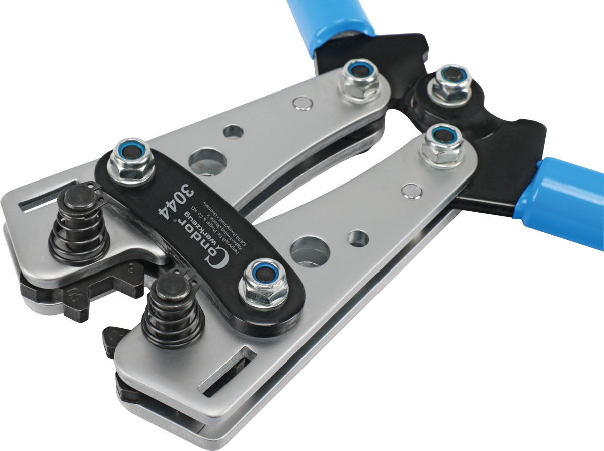 Crimping pliers with hexagon crimp profile