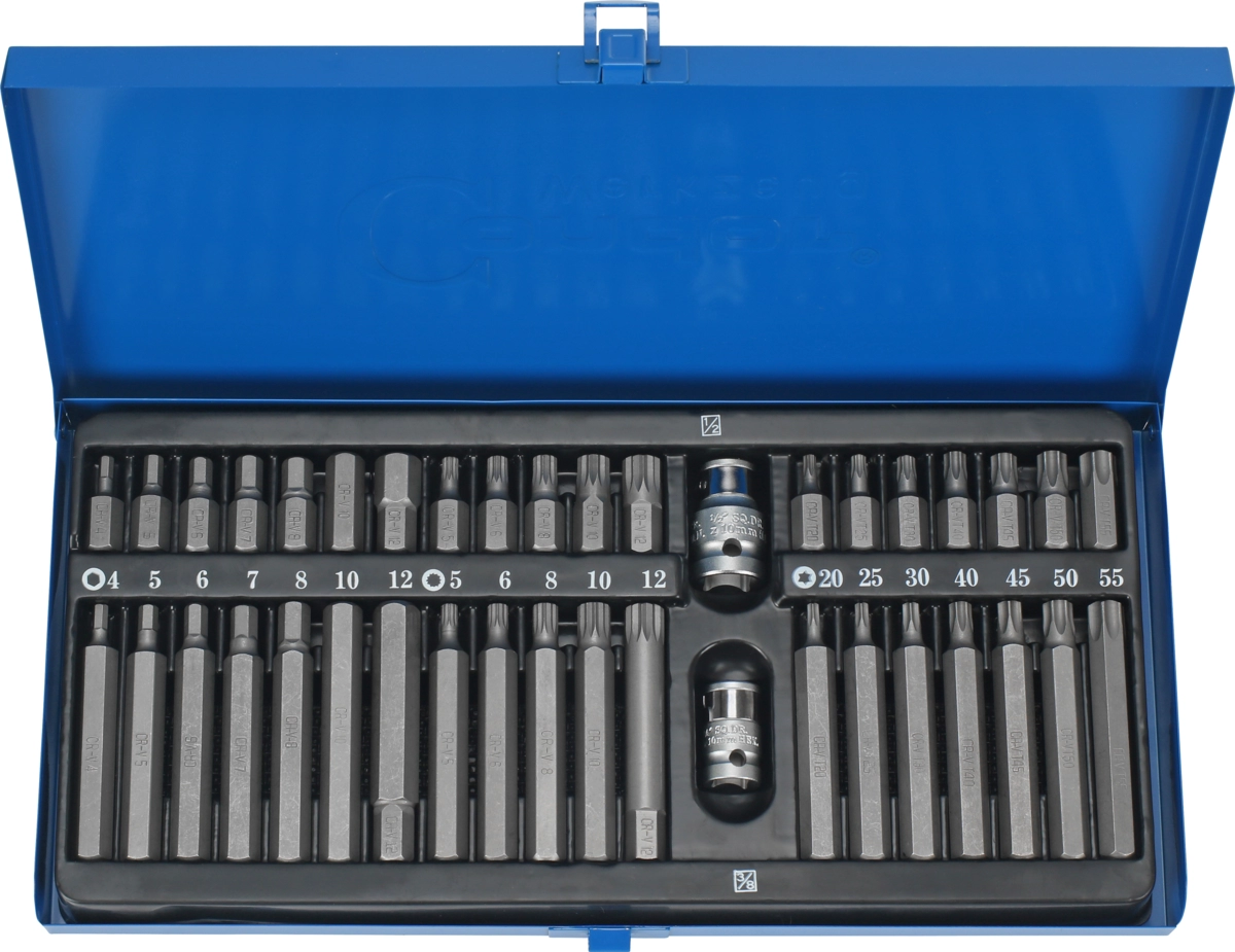Assortiment d'embouts, 40 pièces, 3/8 + 1/2 "