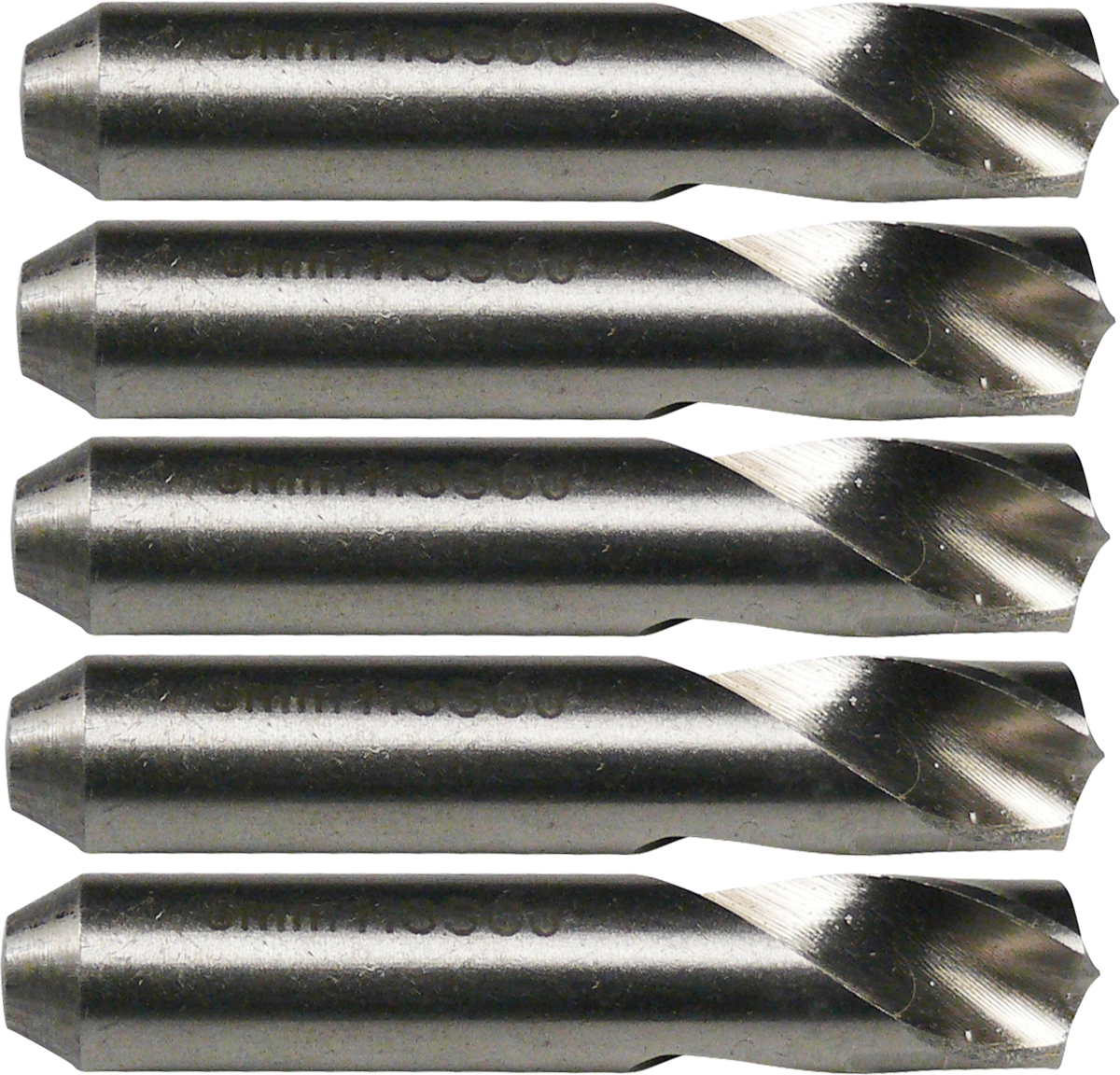 Serie 5 taglienti per punti saldatura mm 8x44 in acciaio HSS-CO