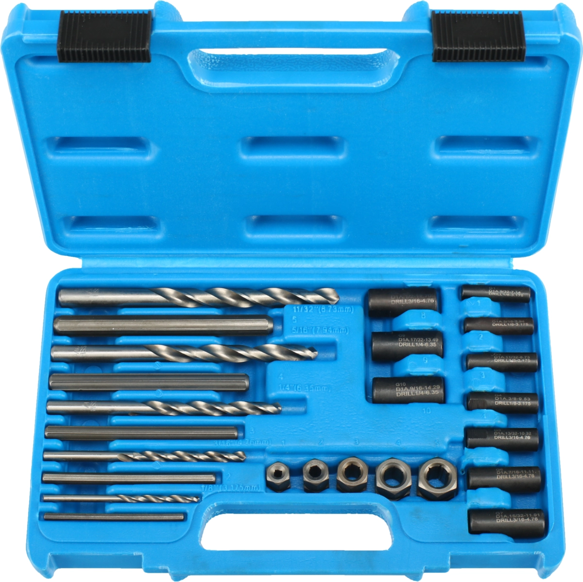Stud Extractor Set, 25 pcs., for screws/bolts M5-16