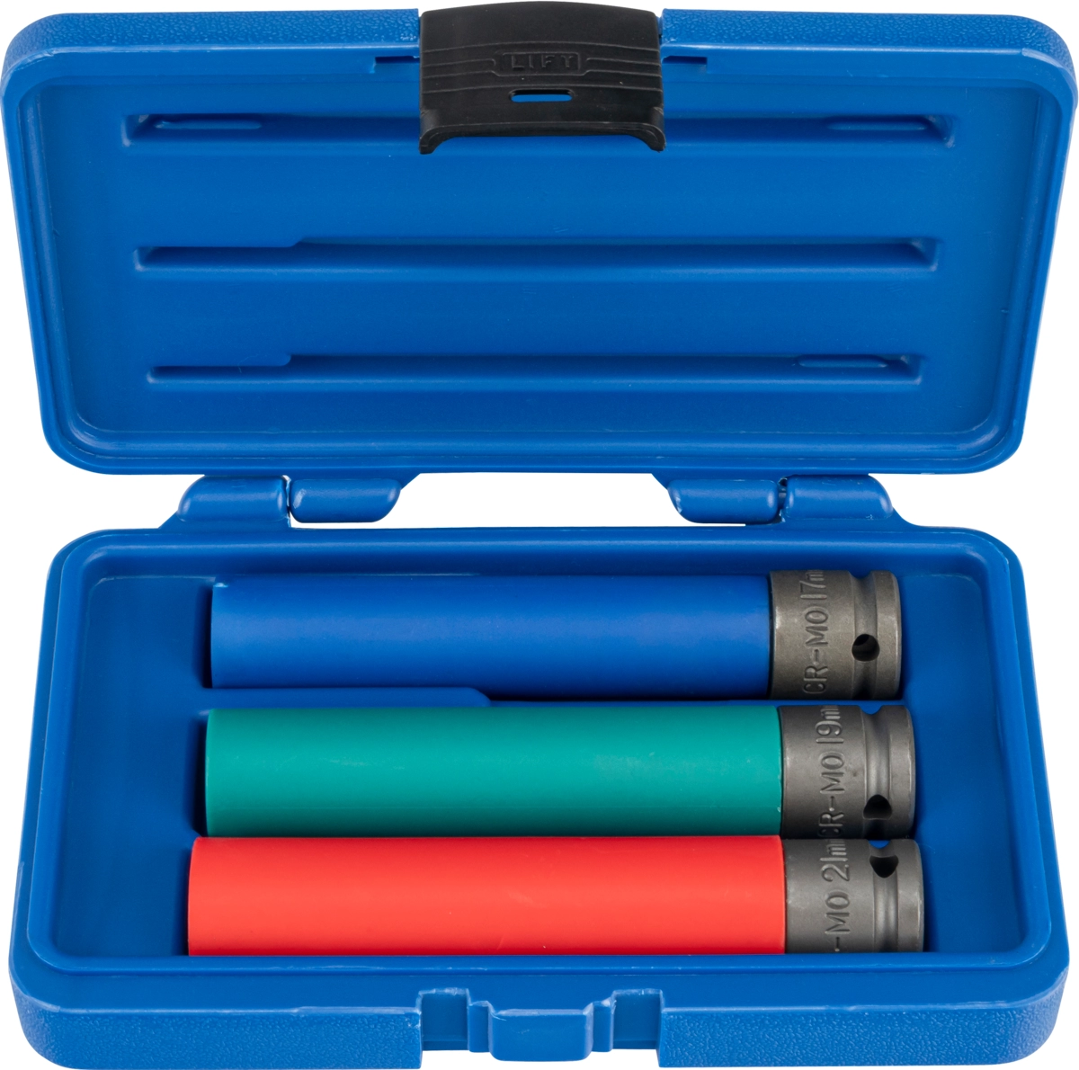 Radmuttern-Einsätze, extra lang, 3-tlg., 1/2″, 150 mm, CrMo, 6-kant 17-21 mm