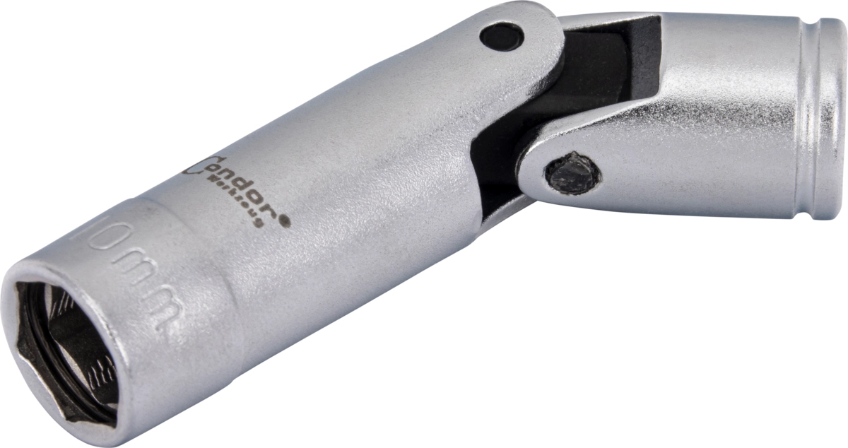 Bussola snodata per candelette 1/4" x 60 mm esagono 9 mm