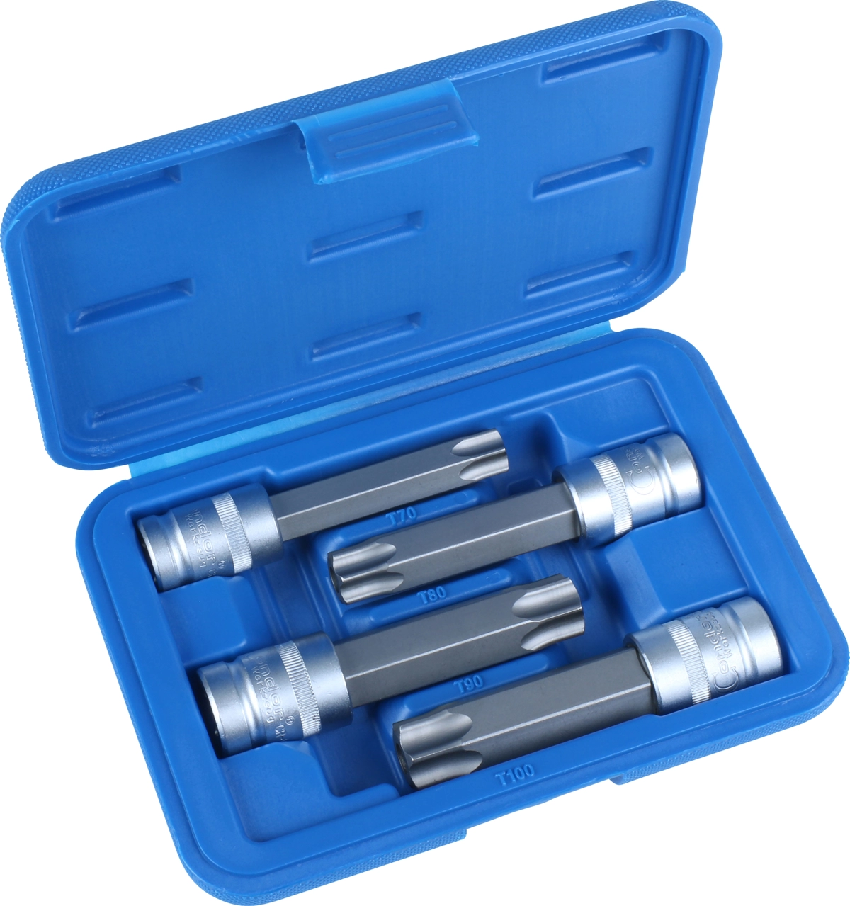 Socket Bit Set, 4 pcs., 1/2", tx-star tamperproof T70-100