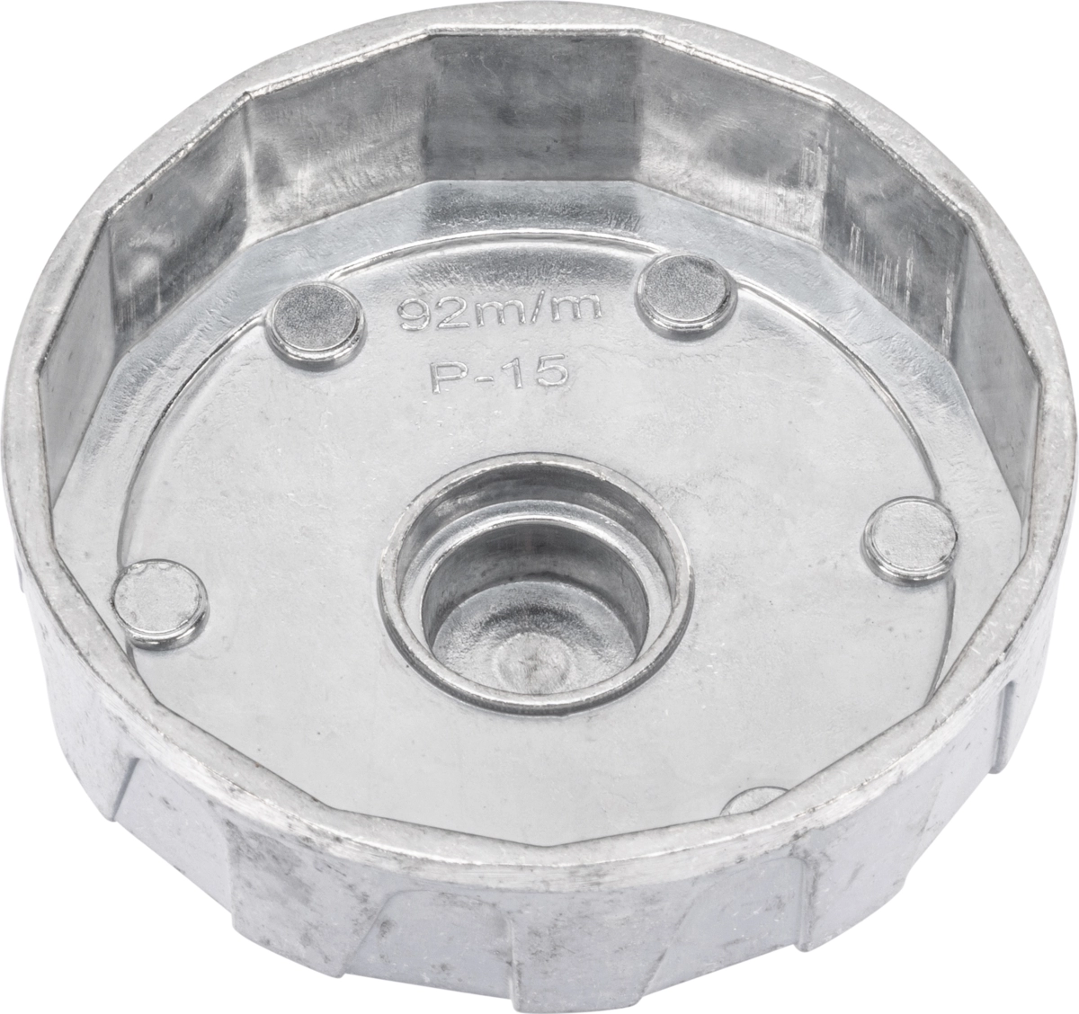 Ölfilterkappe, Aluminium-Druckguss, 3/8"/24 mm, 92 mm x 15 Kanten