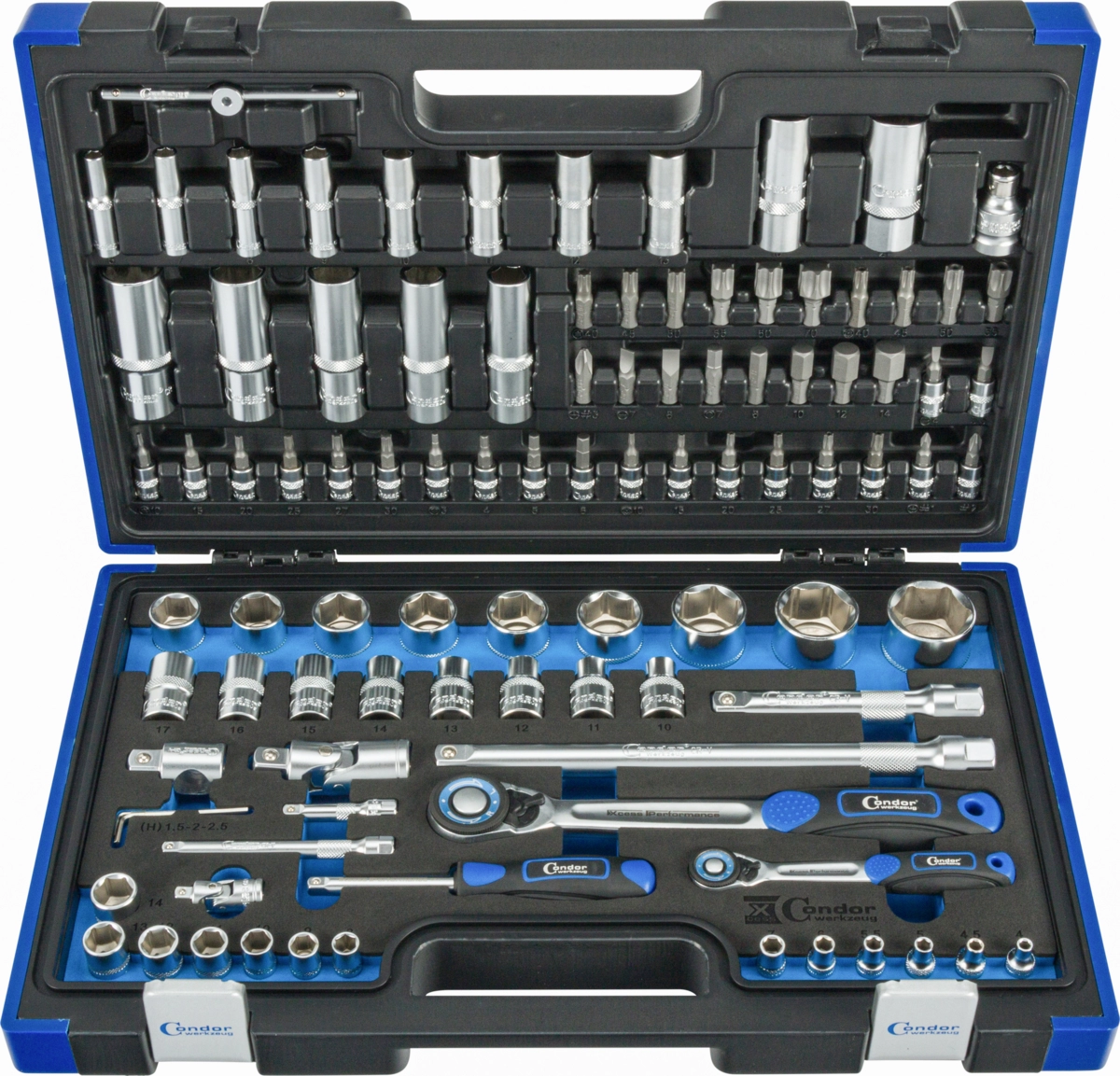Serie 98 chiavi a bussola esagonale da 1/4" + 1/2" mm 4-32