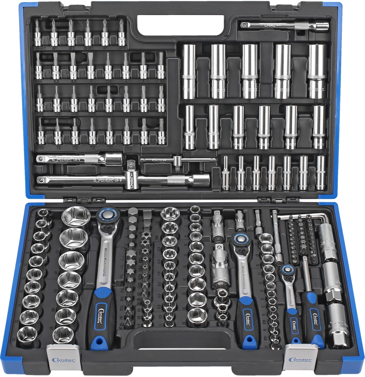 Serie 180 chiavi a bussola esagonale da 1/4"+3/8"+1/2"