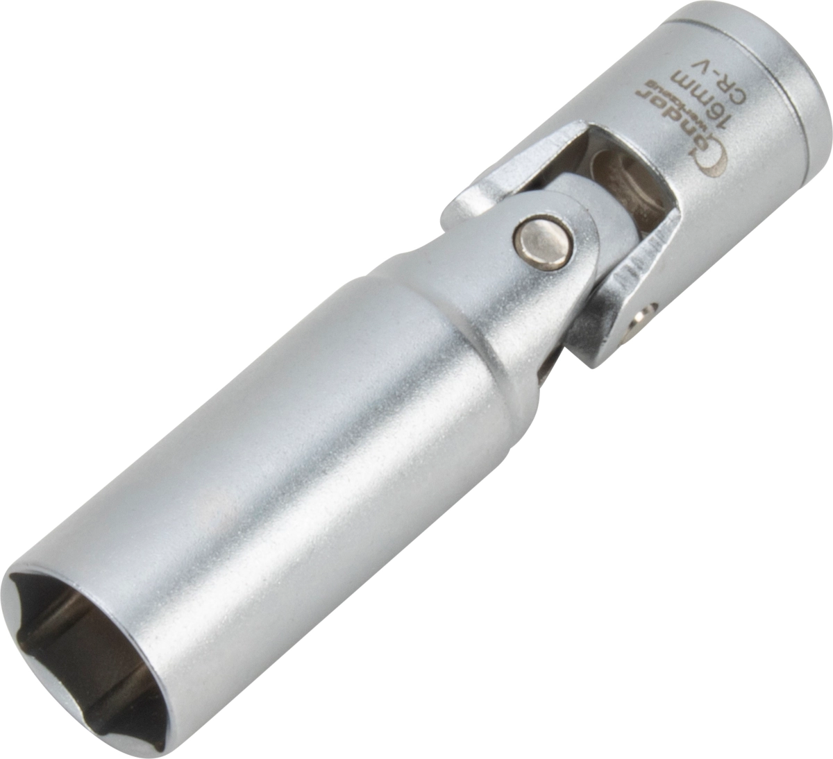 Bussola snodata per candelette 3/8" x 80 mm esagono 16 mm