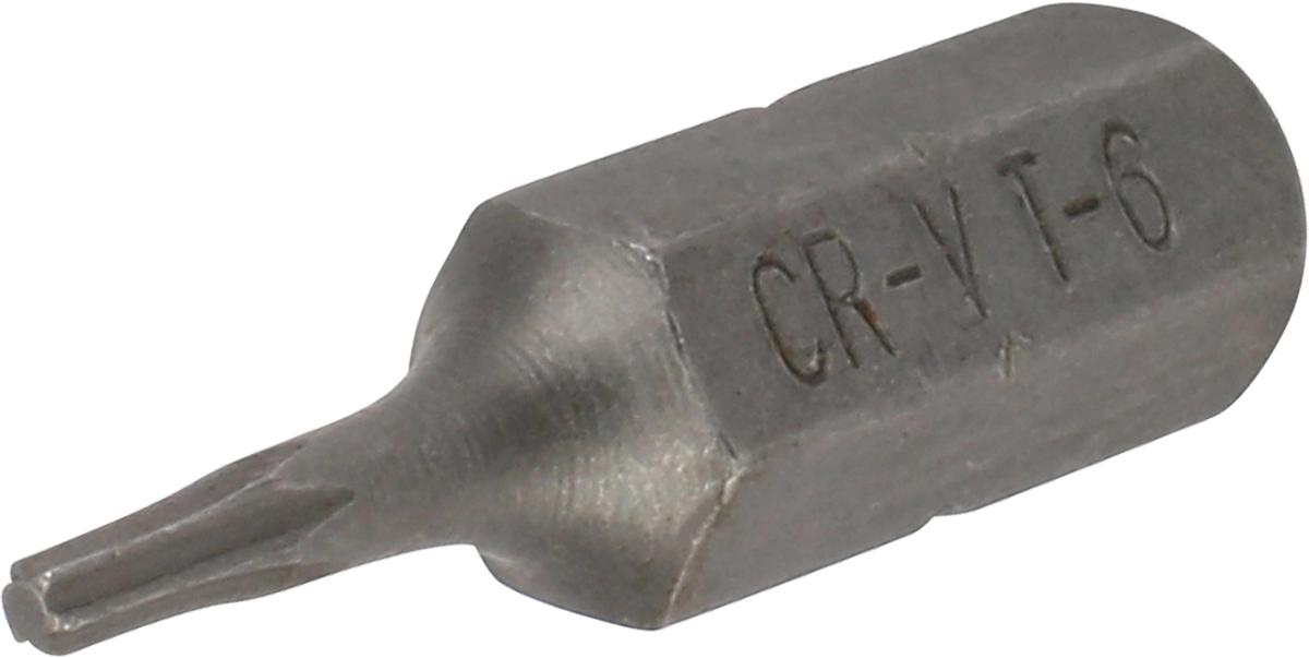 Bit, 1/4" 6-kant, T-Profil T6x25 mm