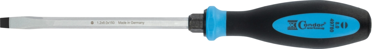 Screwdrivers, Experts, with striking cap, plain slot 8x150 mm