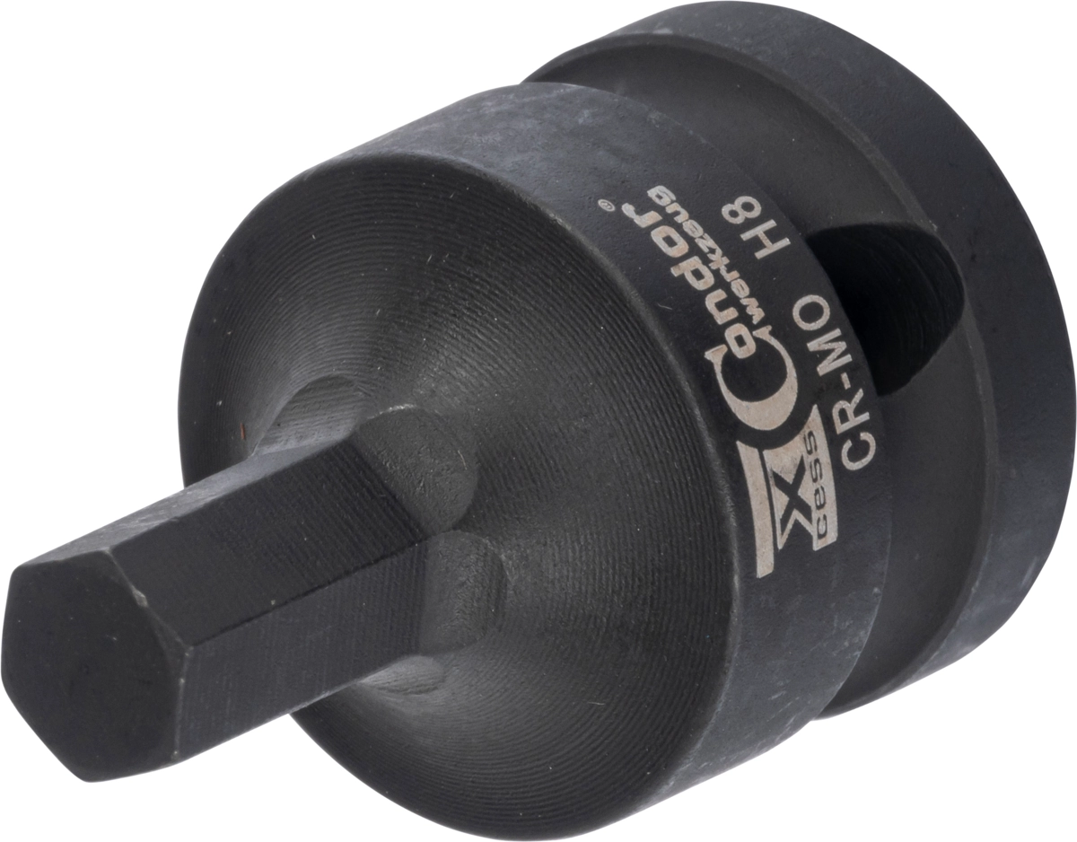 Impact Socket Bit, 1/2", hexagon 8x40 mm