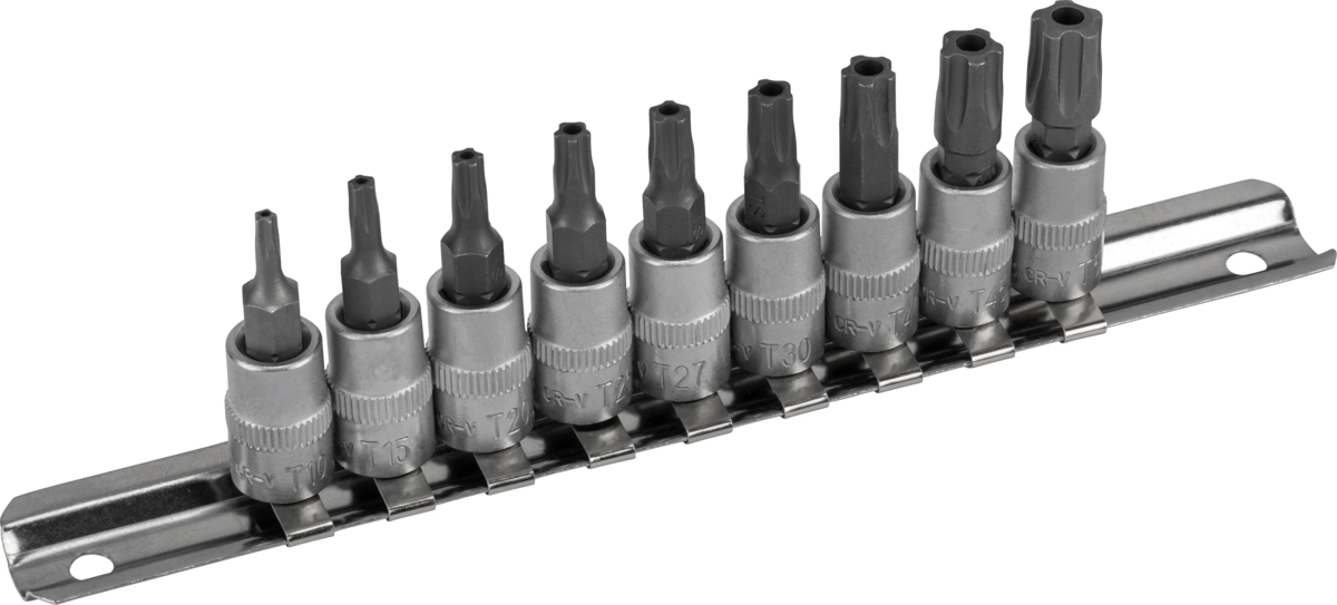 Bit-Stecknüsse, 9-tlg., 1/4", Fünfstern SLB TS10-50