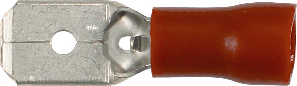 Kabelskor, 100 delar., röd, 0.5-1.5 mm², 6.3 mm