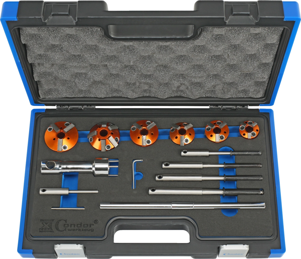 Jeu de couteaux pour siège de soupape, 14 pièces, couteau double face 30-75° 28-65 mm