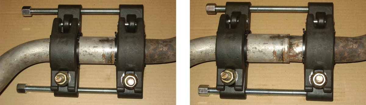 Séparateur de tuyau d'échappement, ø 35-58 mm