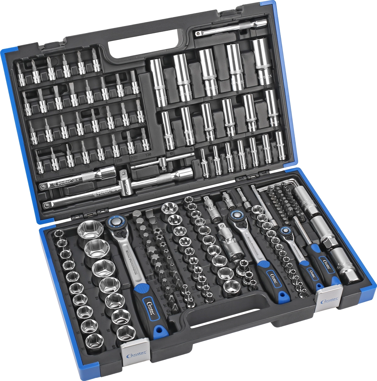 Serie 180 chiavi a bussola esagonale da 1/4"+3/8"+1/2"