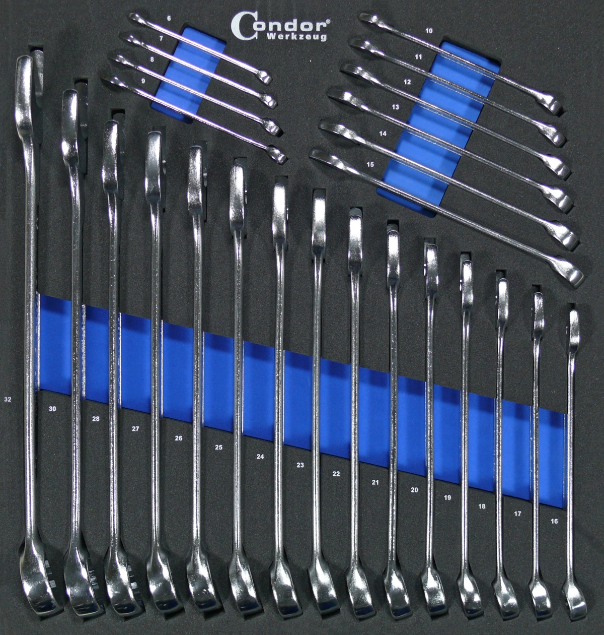 Schaumeinlage Gabel-Ringschlüssel Nr. 35-25T 2/3, 25tlg, 6-32 mm