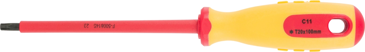 Screwdriver, VDE, tx-star T20x100 mm