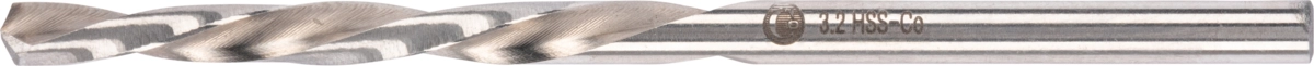 Vänsterborr, HSS-E Cobalt 5%, 3.2 mm