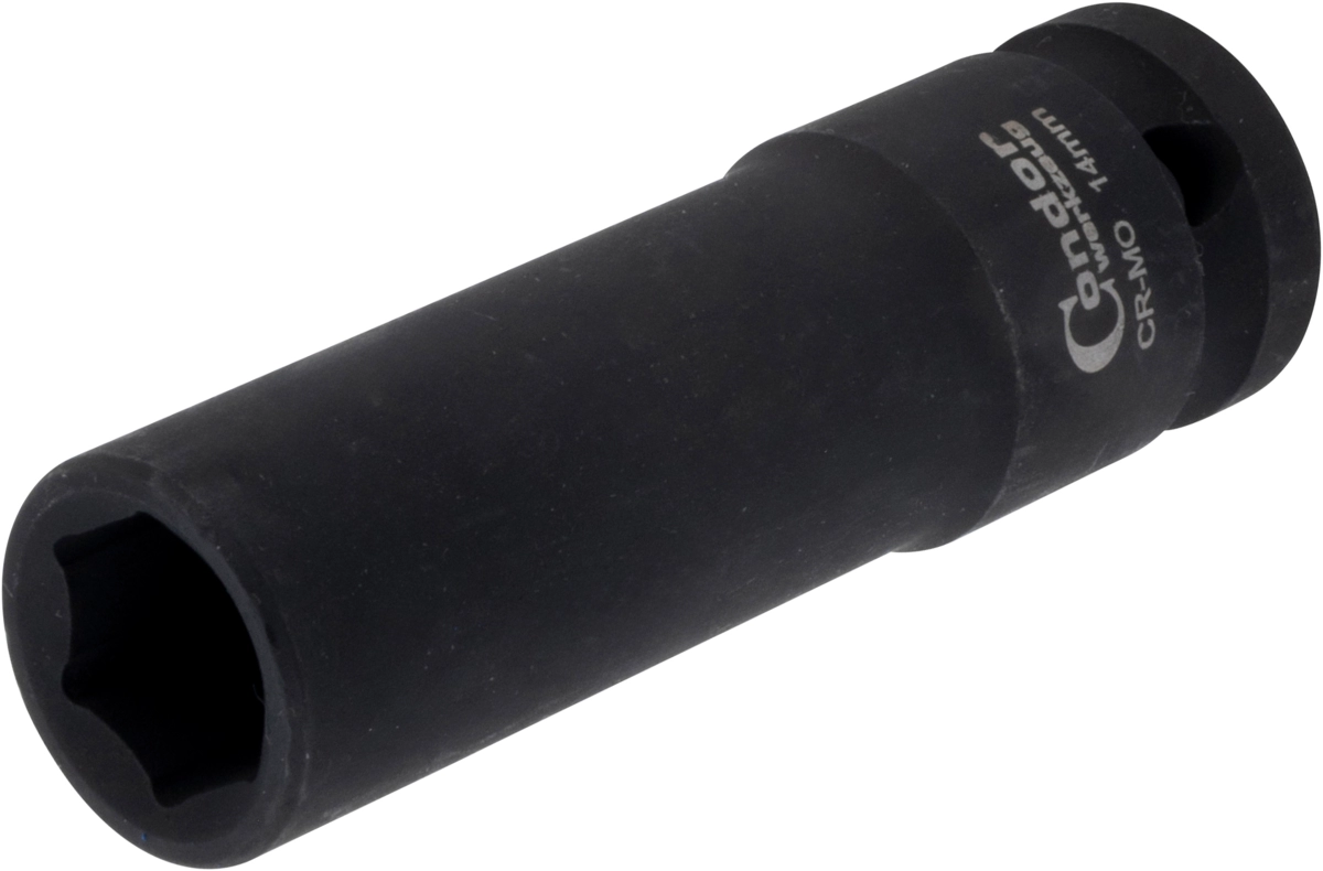 Kraft-Stecknuss, 1/2", 6-kant 14 mm, tief