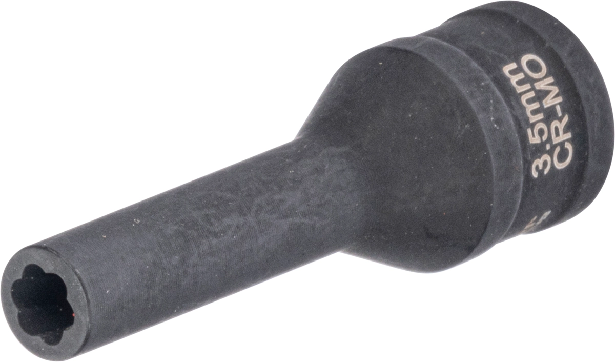 Clé à douille, 1/4 ", profil de rainure en spirale 3,5 mm