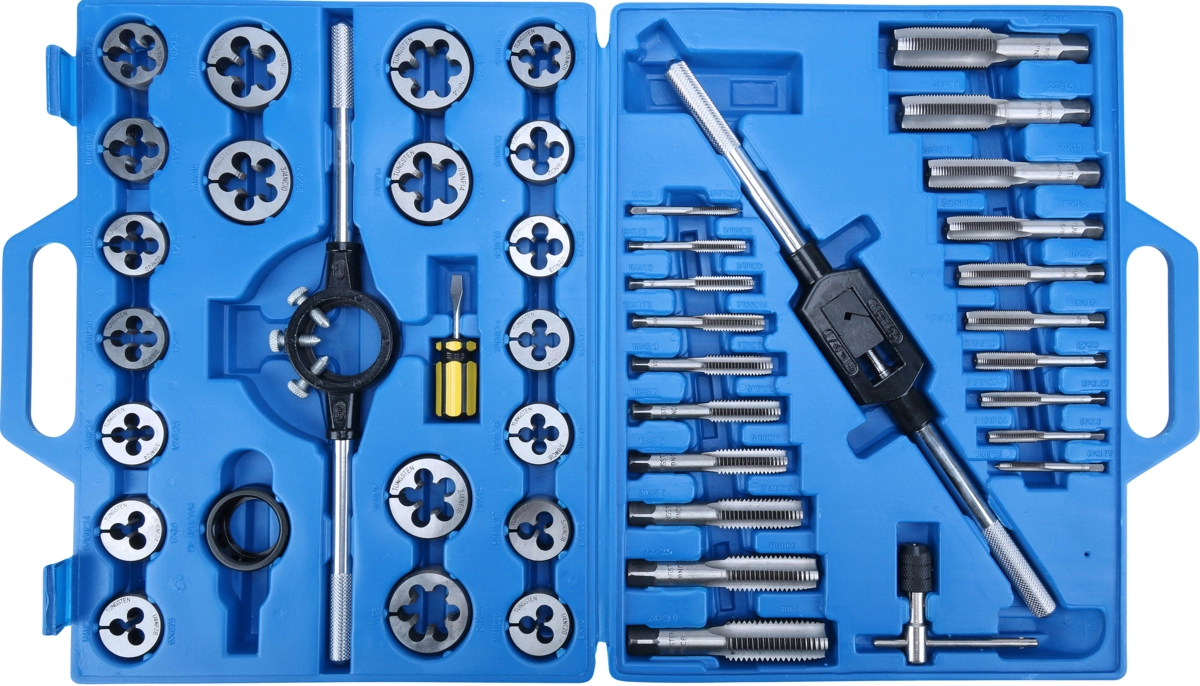 Tap and Die Set, 45 pcs., tungsten steel, M6-24