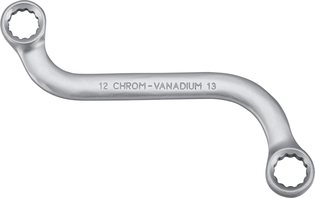 Double Ended Ring Spanner S-shape, 12x13 mm