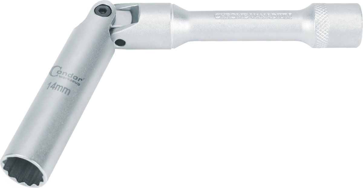 Bussola per candele snodata 3/8" mm 14x180 poligonale