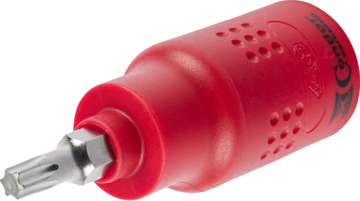 Bit-Stecknuss, VDE, 3/8", T-Profil T25