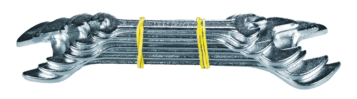 Double Ended Open Jaw Spanner Set, 8 pcs., carbon steel, 6-22 mm