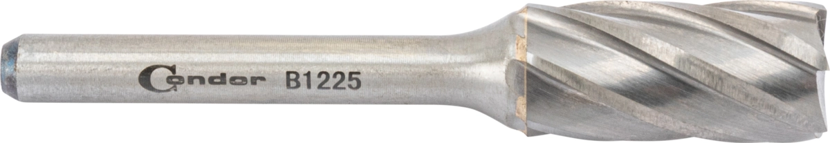 HM-Frässtift, Zylinder mit Stirnverzahnung (B), ALU-Verzahnung, ø 12 mm