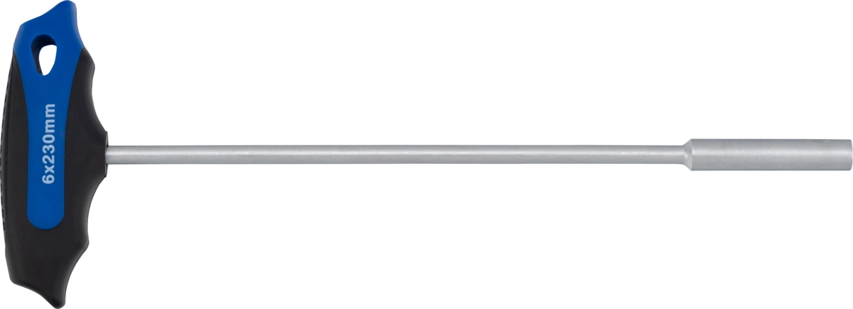 T-handtag Hylsnyckel, 230 mm, 6-kant 6 mm