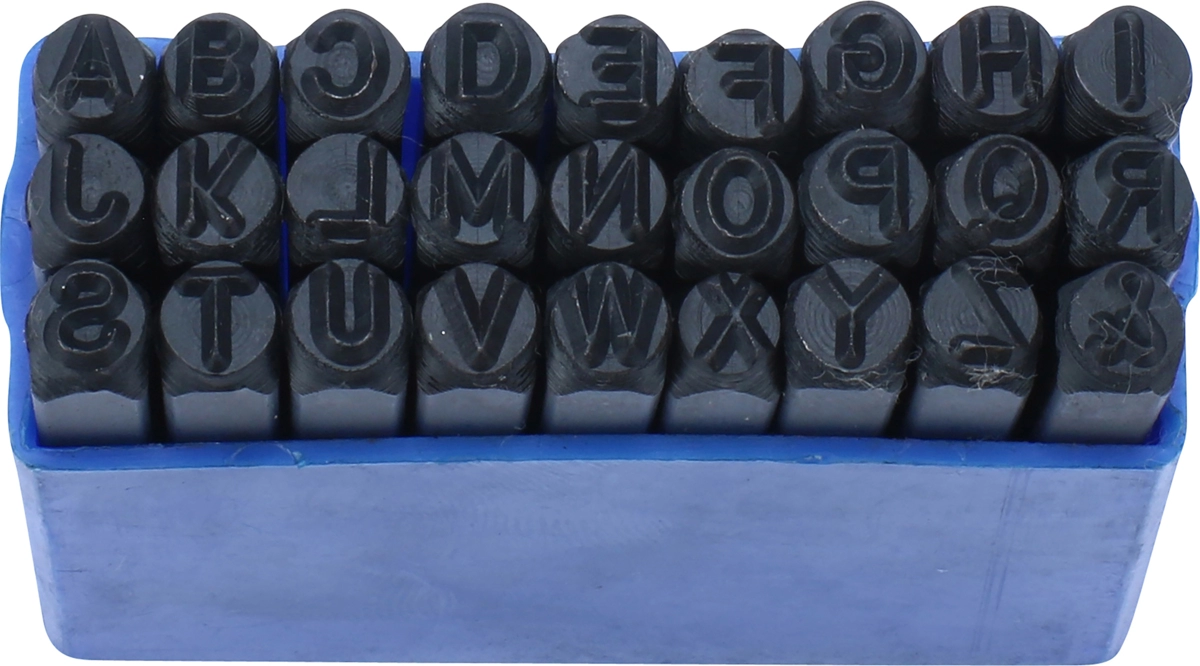 Serie punzoni lettere mm 4