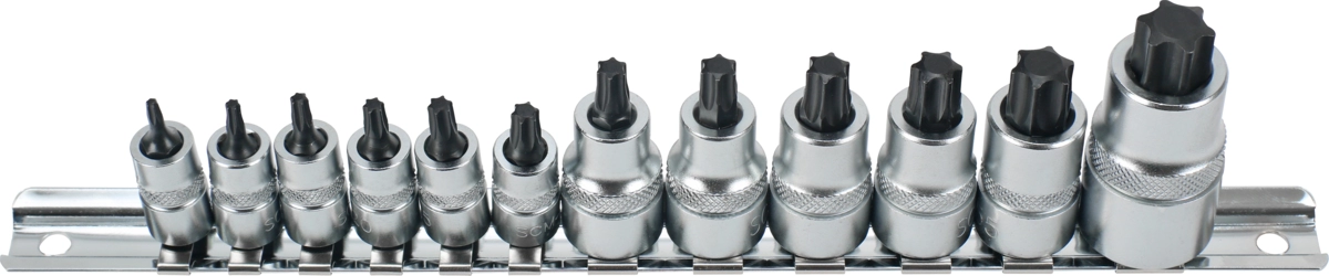 Bit-Stecknüsse, 12-tlg., extra kurz, T-Profil T8-60