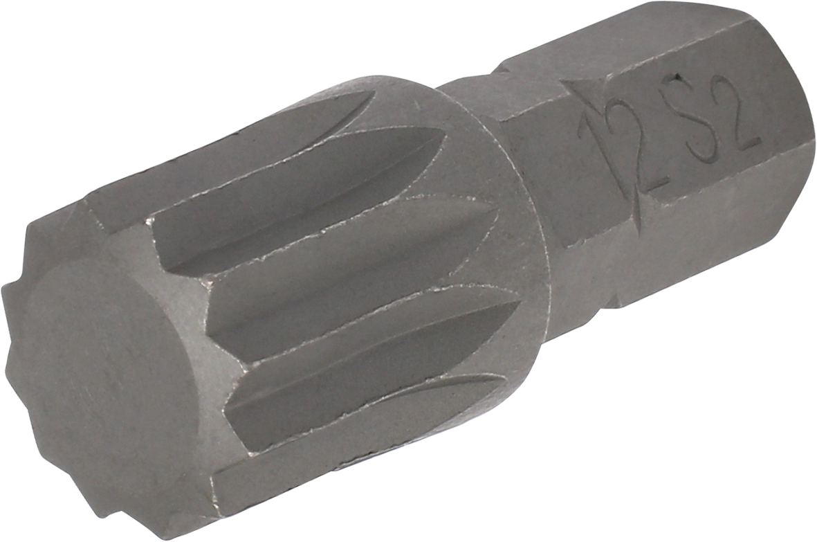 Embout, hexagone 8 mm, multi-dents M12x30 mm