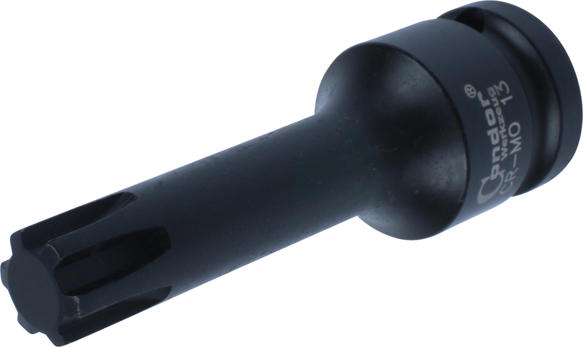 Impact Socket Bit, 1/2", Ribe-Profile, M13x78 mm