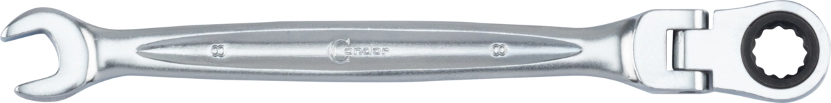 Ratchet Spanner, xcess performance, flexible head, 8 mm