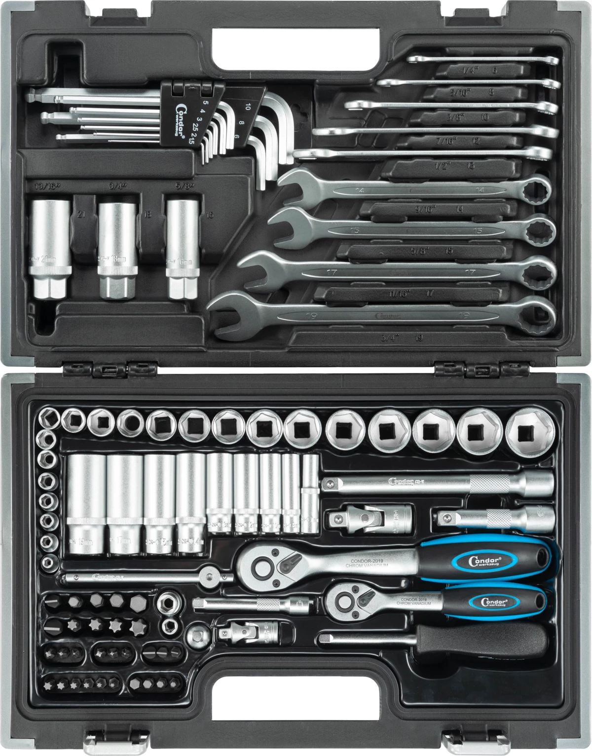 Serie 92 chiavi a bussola esagonale da 1/4" + 3/8" mm 4-24