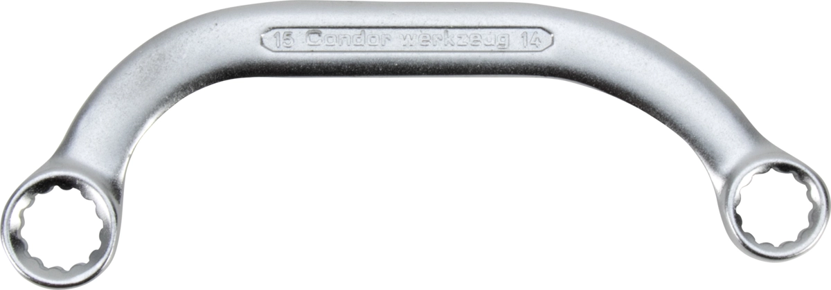 Obstruction Ring Spanner (half moon), 14x15 mm
