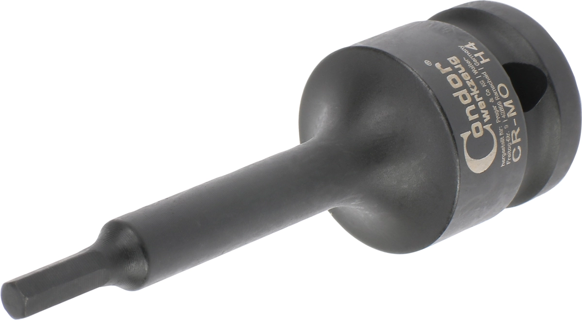 Douille embout de courant, 1/2 ", douille hexagonale 4 x 78 mm