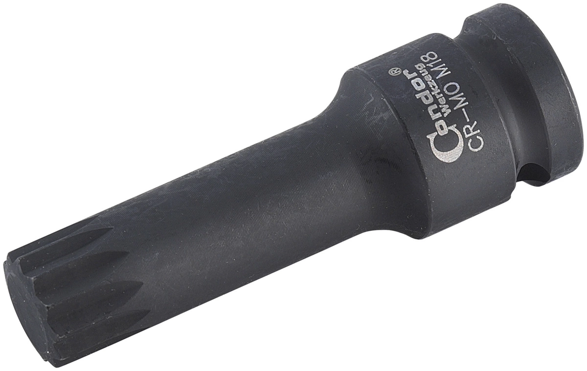 Krafthylsa Bit Set, 6 delar., 1/2", CrMo, spline M14-18