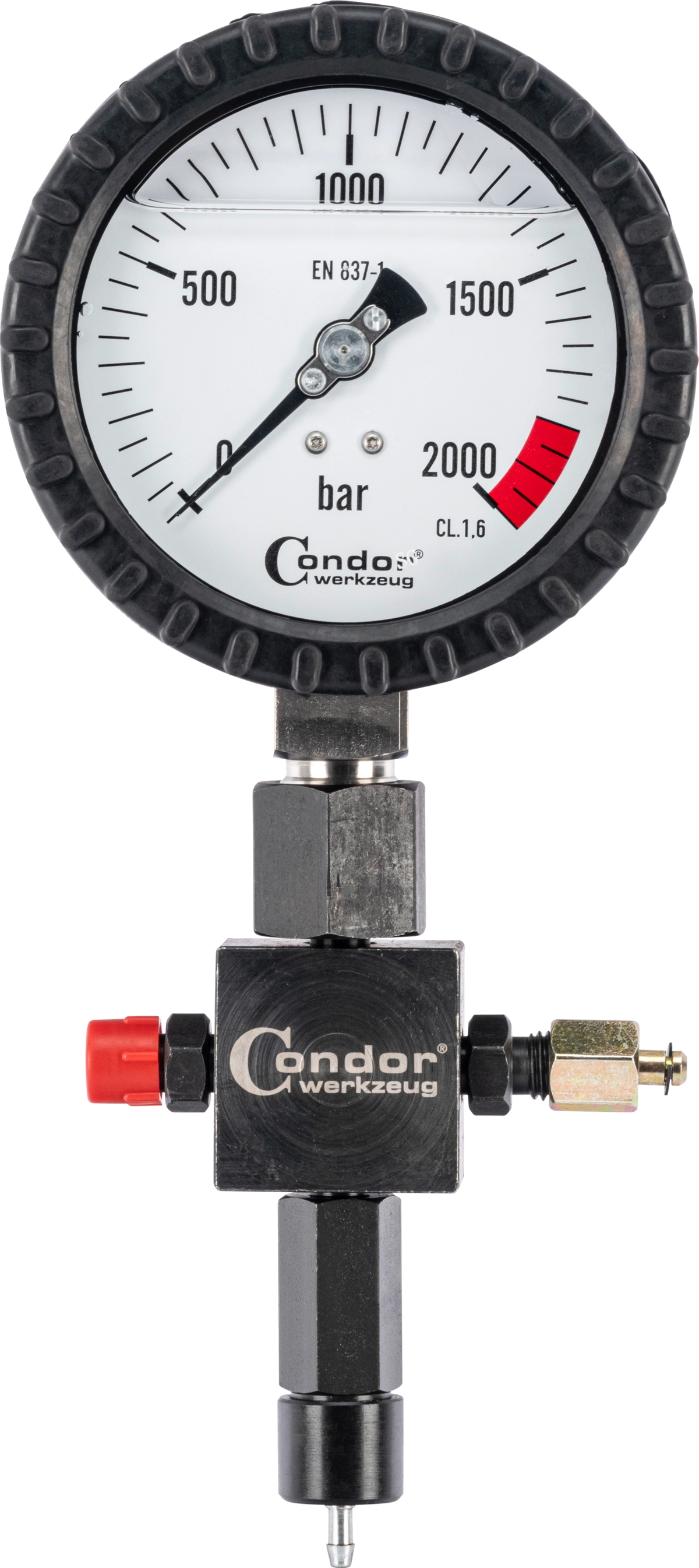 Rostfritt stål Manometer, 2000 bar