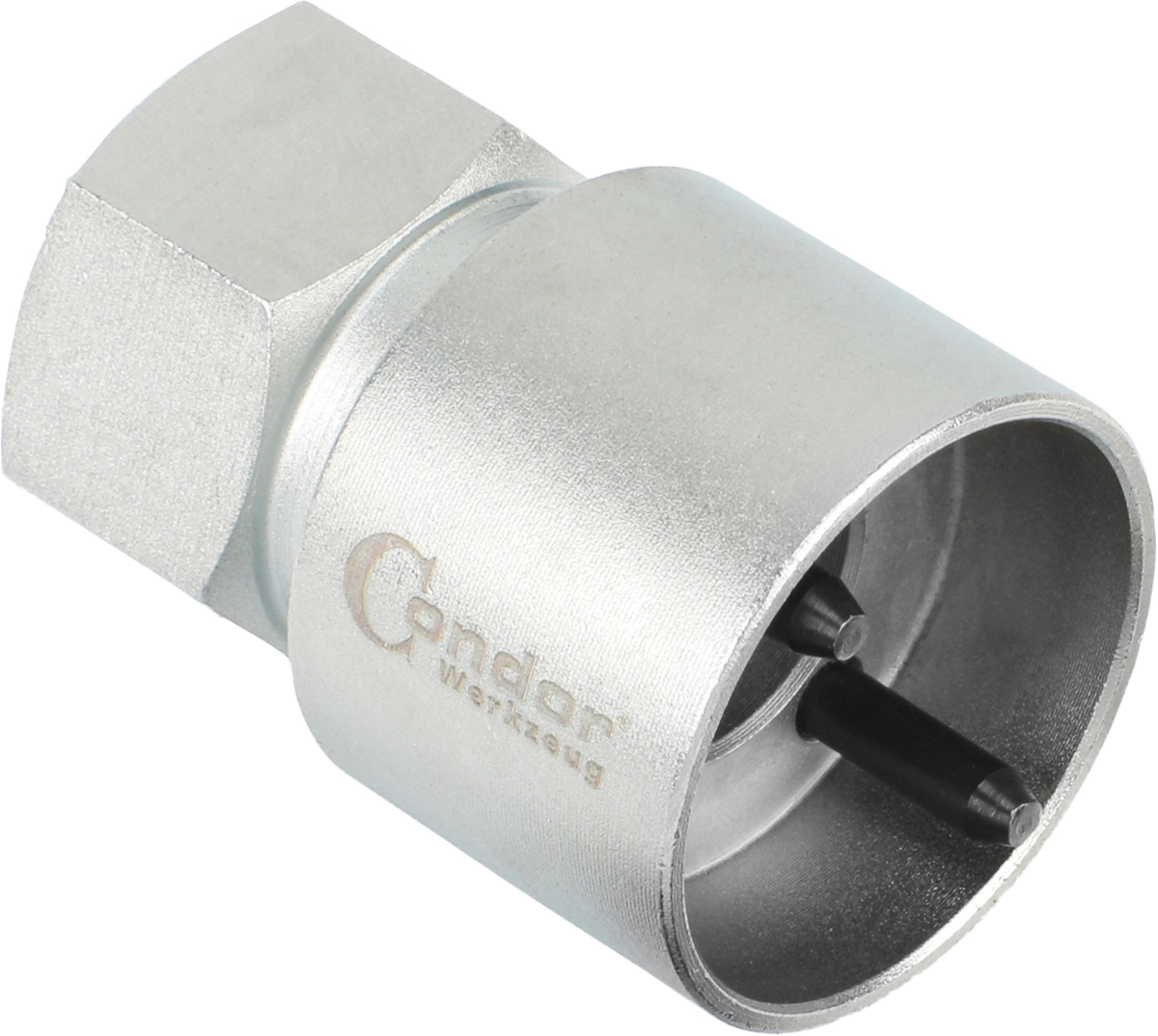 Spezial-Steckschlüssel, 1/2" + 24 mm 6-kant, 2 Zapfen