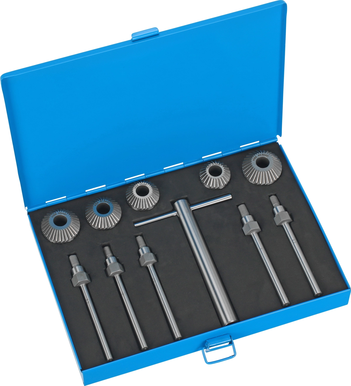 Valve Refacing + Seating Tool, 6 pcs., cutters 45+90° 32.5-42.5 mm