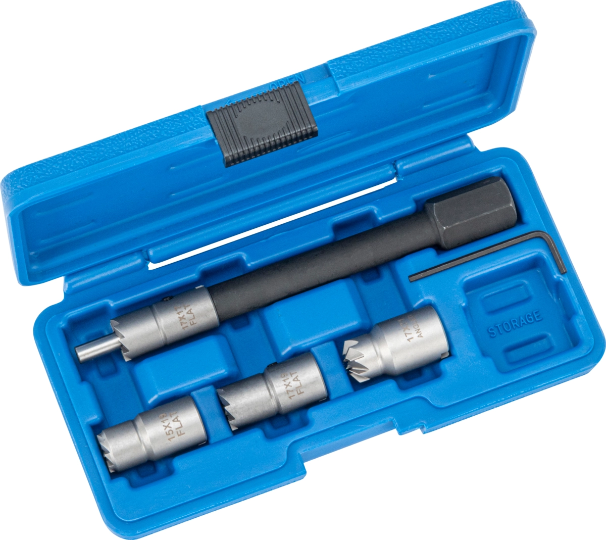 Kit 5 utensili di pulizia sedi iniettori, per motori diesel