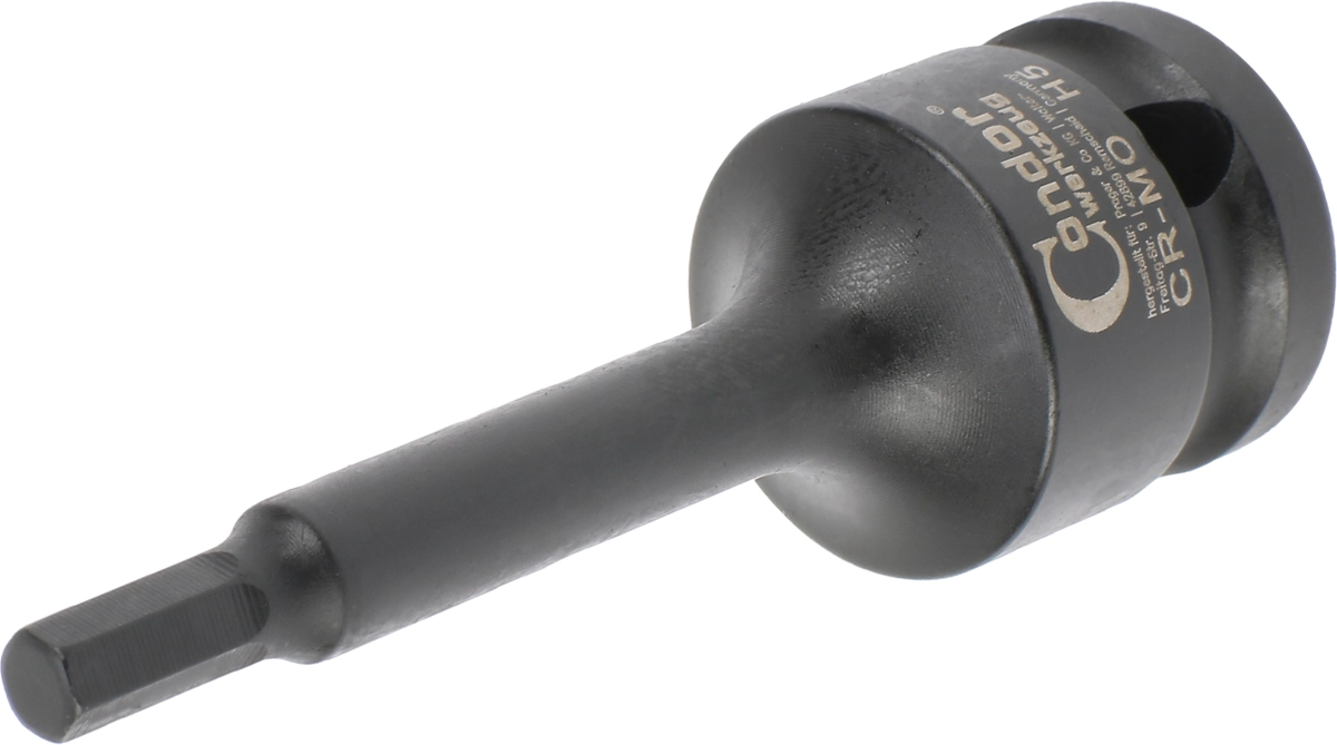 Impact Socket Bit, 1/2", hexagon 5x78 mm